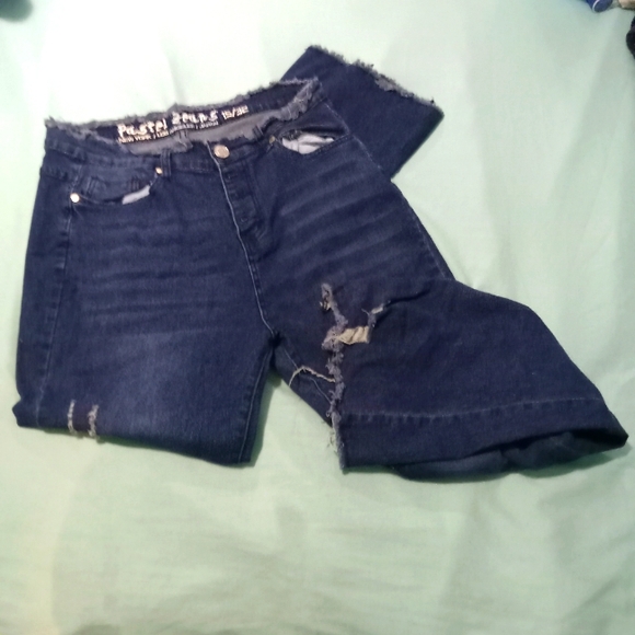 💙 NWOT Womens Pastel Distressed Jeans Size 15/32 Tall Long Stretch Denim Casual - Picture 1 of 5